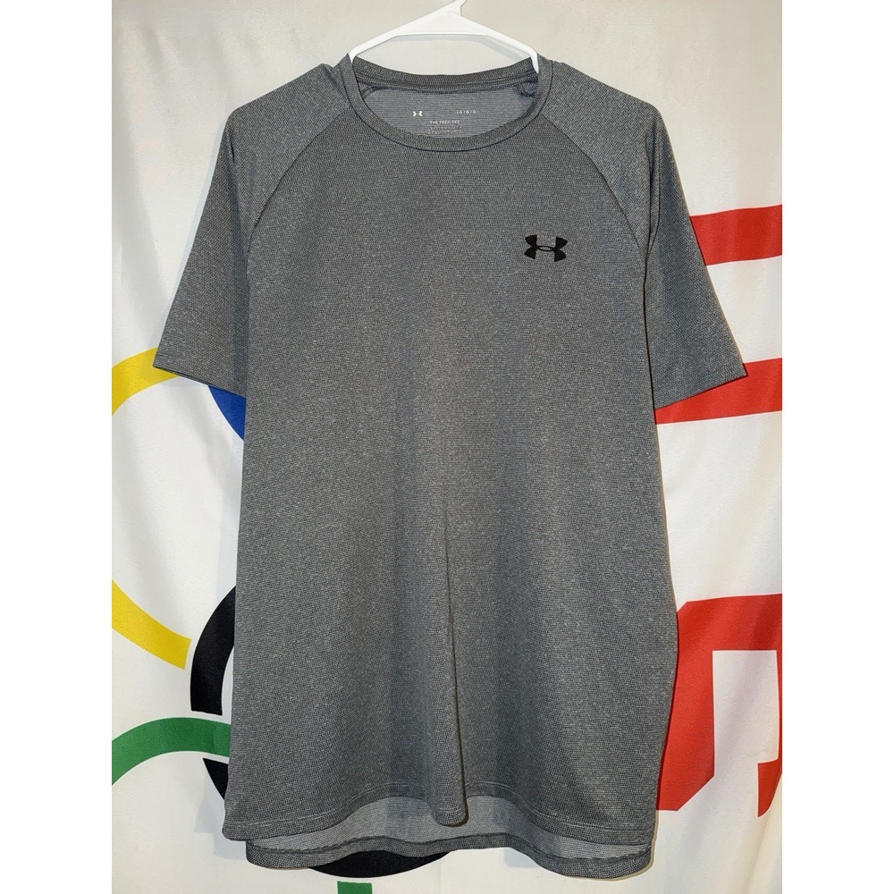 Under Armour T Shirt Mens Large Gray Tech Tee Gym Activewear